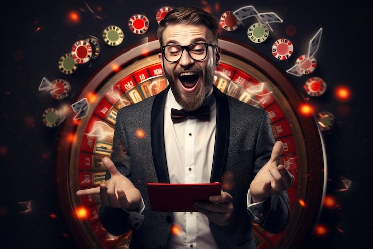 Live blackjack dealer on joko4d login tournament table with chip counter